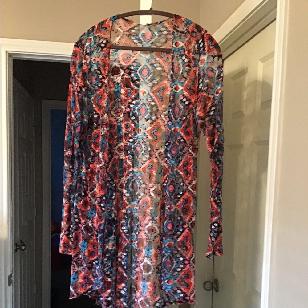Colorful transparent throw jacket